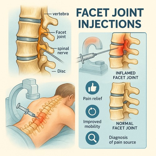 What are facet joint injections used for?