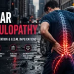 Lumbar radiculopathy after a car accident causing lower back pain and leg nerve symptoms